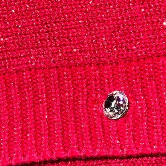 Quacker Factory Metallic Long Sleeve Button Up V Neck Cardigan Size 1X - Picture 5 of 12